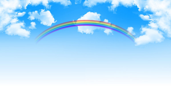 天空彩虹背景