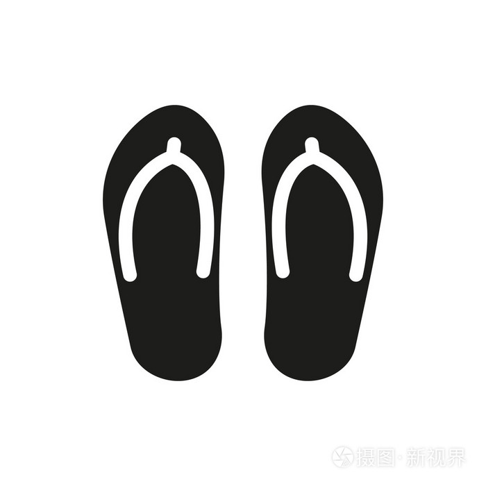 拖鞋图标度假的符号平
