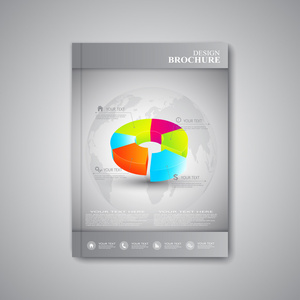 现代抽象模板布局宣传册 杂志 传单 小册子 封面或在您的设计的 A4 大小的报告。矢量图