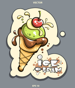 冰淇淋徽标
