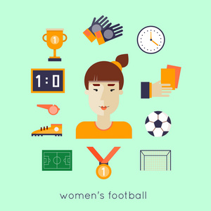 女子足球运动足球