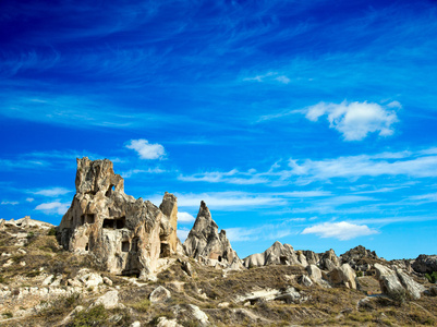 在 capadocia 的岩石群