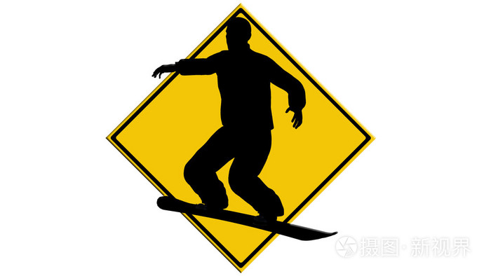 单板滑雪自由式标志