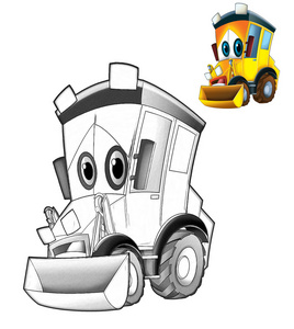 卡通挖掘机照片