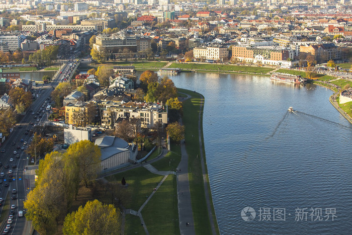 顶视图的维斯杜拉河