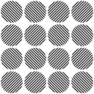 黑色和白色几何无缝模式与条纹线，抽象背景