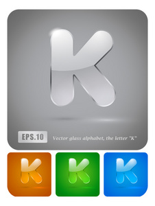 玻璃字母K