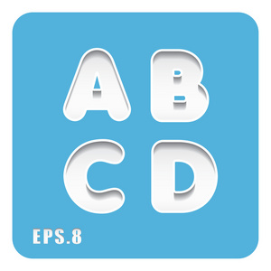 纸质的信件 A，B，C D