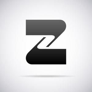 矢量标志字母 Z.设计模板