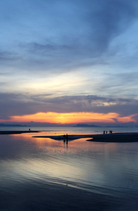 美丽的海上日落