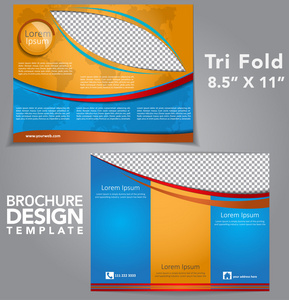 三折页宣传册矢量设计图片