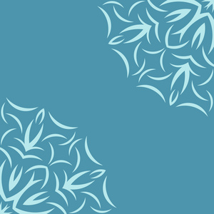 蓝色的背景 花卉图案