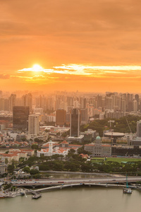 新加坡市中心的天际线