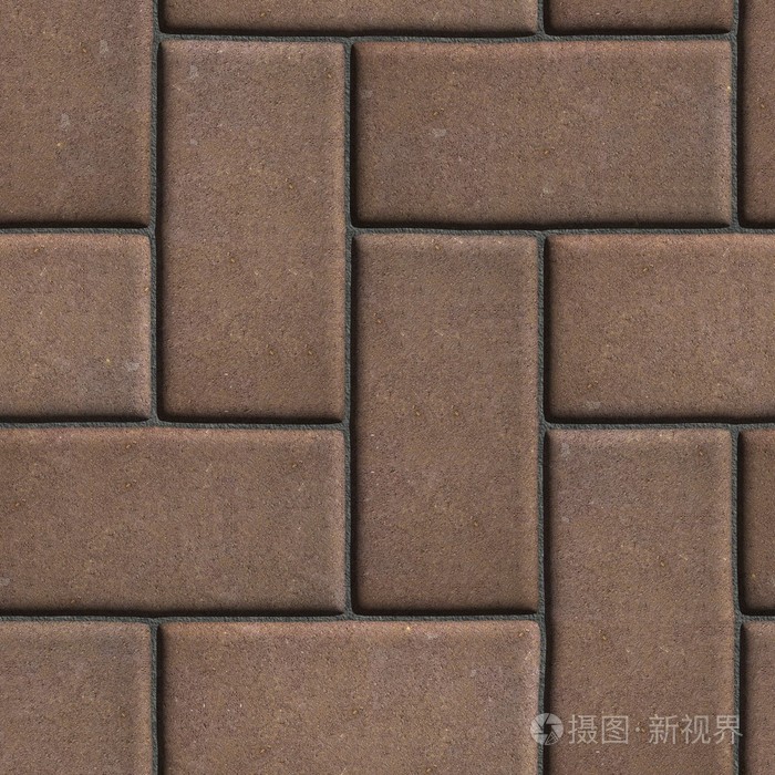 棕色铺设人行道板矩形