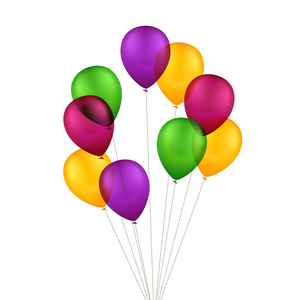 矢量多彩多姿五颜六色的气球图片