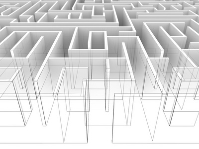 无尽的迷宫 3d 图线框