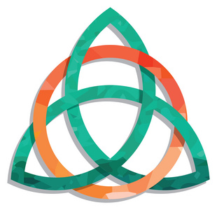 水彩画模式凯尔特结圆三角形
