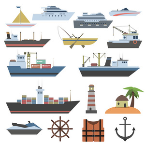 船舶平面图标