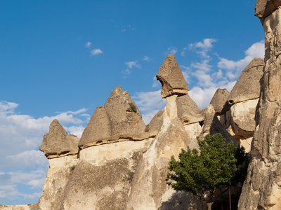 在格雷梅国家公园的岩层。Cappadocia.Turkey