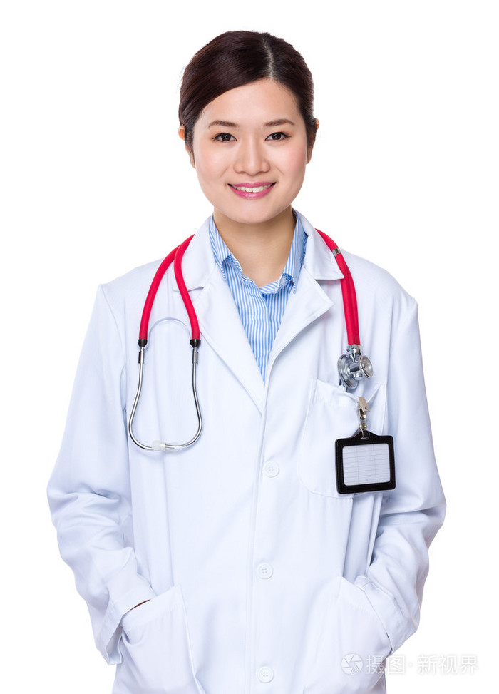 亚洲女医生用听诊器照片-正版商用图片1j5fdw-摄图新视界