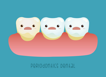 牙周病牙矢量的概念
