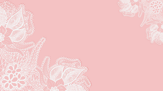 粉红色花边背景.模板贺卡或请柬繁花似锦的角落里照片