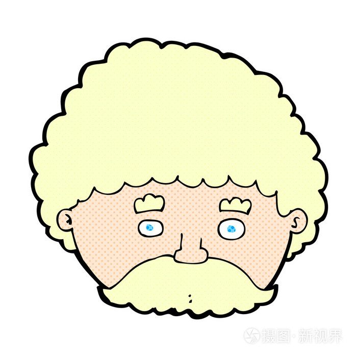 漫画卡通漫画留着胡子的人