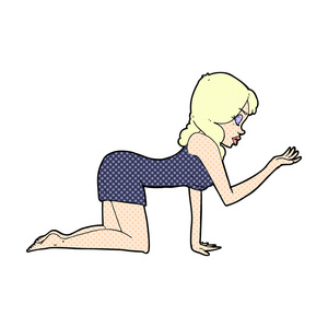 漫画卡通女人趴照片