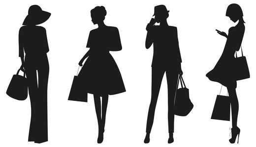 silhouettes 时尚女性