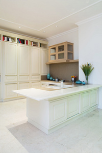现代厨房室内和家具