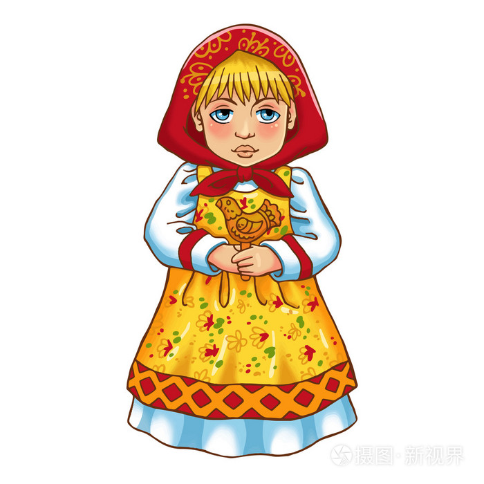 卡通俄罗斯女孩