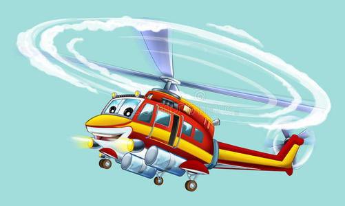 卡通直升机