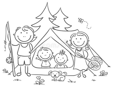 一家人和狗图片-一家人和狗素材-一家人和狗插画-摄图新视界