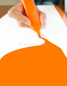 橙色记号笔