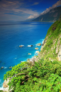 台湾花莲美丽的悬崖