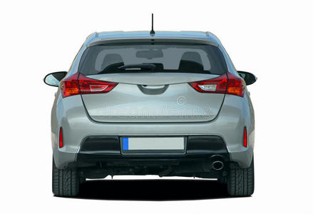 家庭契约灰色汽车后视图照片