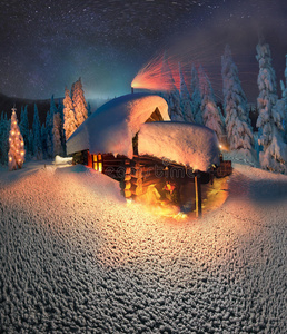 圣诞老人小屋图片