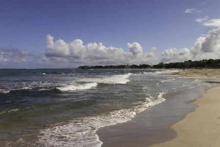 加勒比海海边的海滩