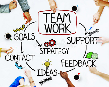 商务人士讨论团队合作照片