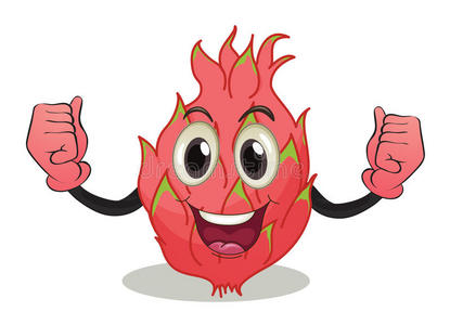 火龙果,火龙果(吉奥曼贡)龙果火龙果,绿色树上的水果粉红色.