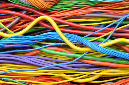 彩色电线电缆照片