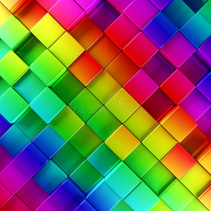 彩色方块抽象背景照片