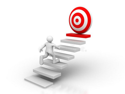 商业上的成功的动机与目标概念欢愉的足迹转轮女人赢家达成生活目标