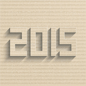 矢量现代2015新年背景。