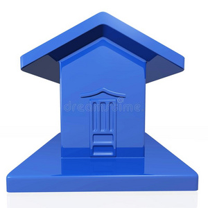 蓝色塑料房屋模型