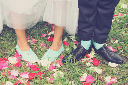 彩色新娘鞋