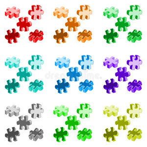 四块拼图图图片