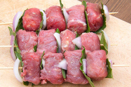 切碎 洋葱 美味的 烹调 热的 午餐 猪肉 美食家 烧烤