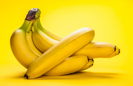 成熟的香蕉特写一群