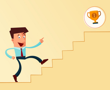 勇敢突破成功的阶梯照片